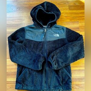 Girls The North Face Black full zip Jacket, size Medium 10/12